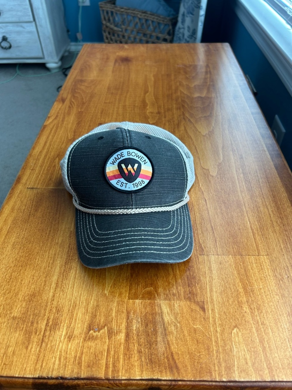 Wade Bowen Trucker Hat - Black with Tan Mesh